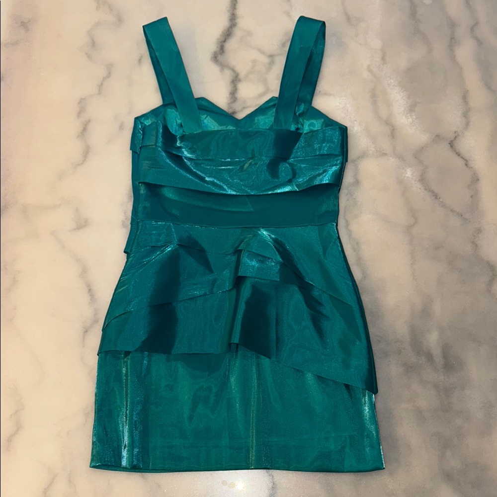 A/X Armani Exchange Teal Mini Dress - Picture 3 of 7